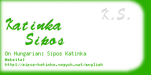 katinka sipos business card